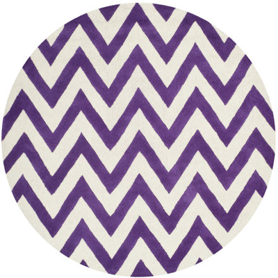 Sanyla Hand Tufted Wool Chevron Rug