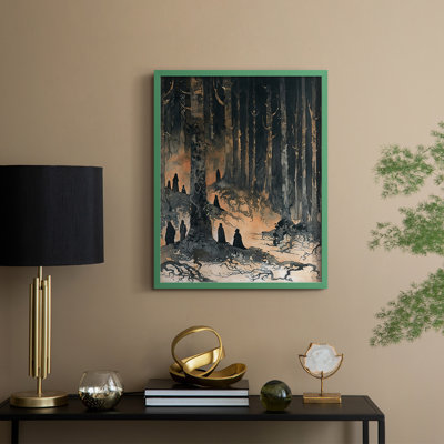 «Christmas Holiday Art DCXLII», reproduction d'art encadrée - bois massif