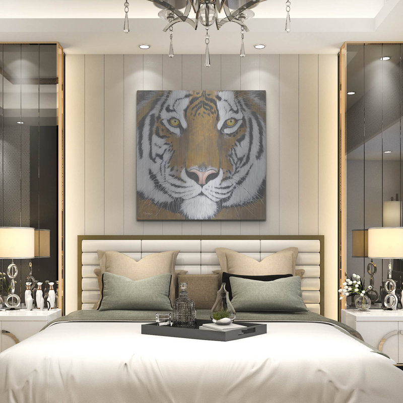 " Tiger Gaze " by Britt Hallowell, 36" H x 36" W