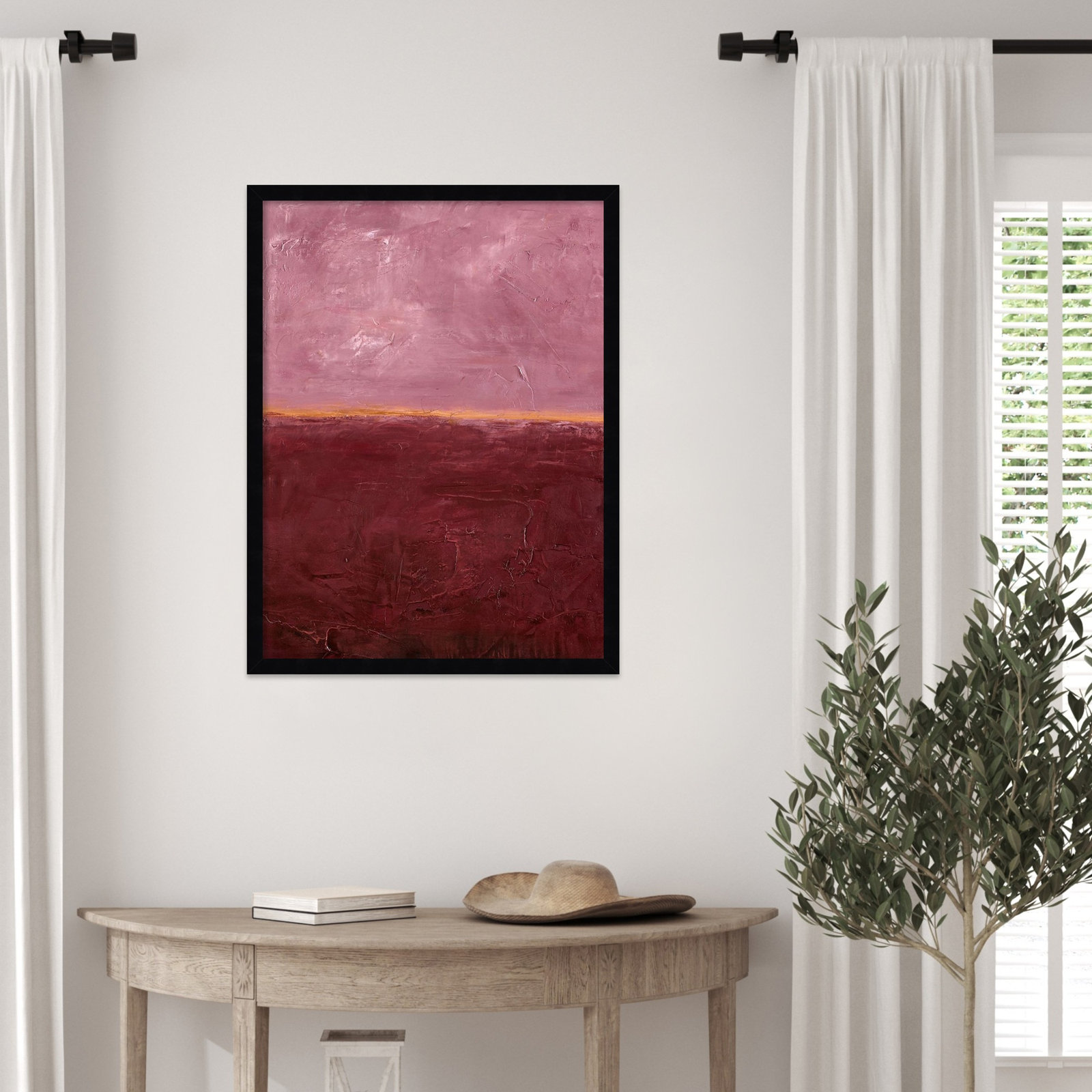 Edge Rose Print by Design Fabrikken, Black, 25" H x 19" W