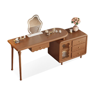 Makeup Vanity with Light mirror,4 drawers