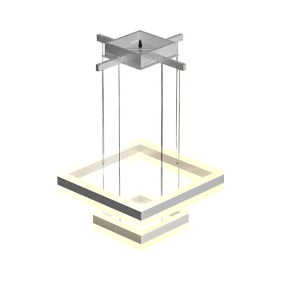 Adyleigh 2 - Light Dimmable LED Kitchen Island Square/Rectangle Chandelier