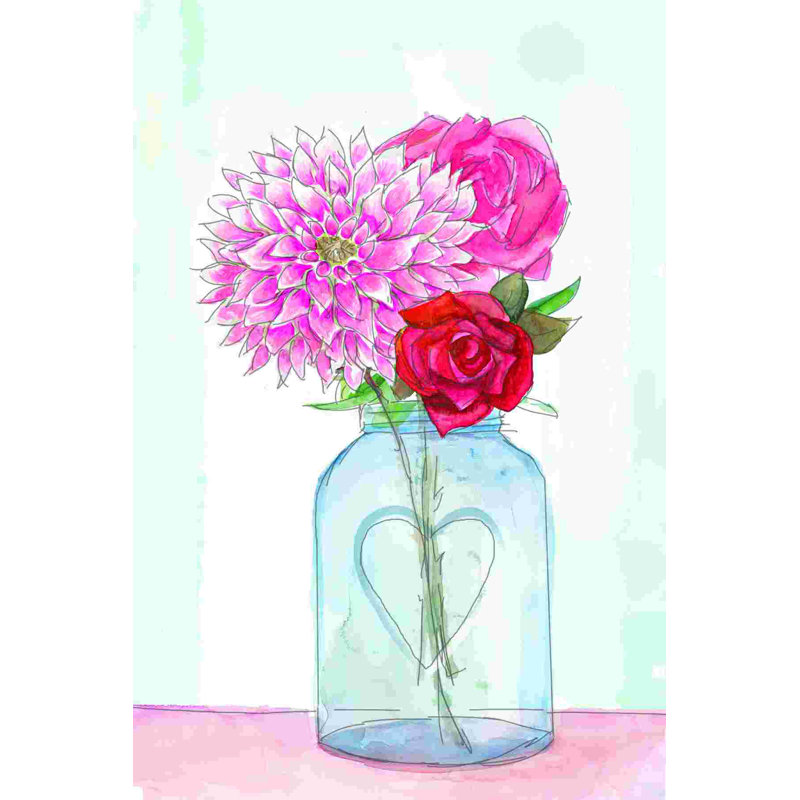 Vase de fleurs, H 18 po x l 12 po