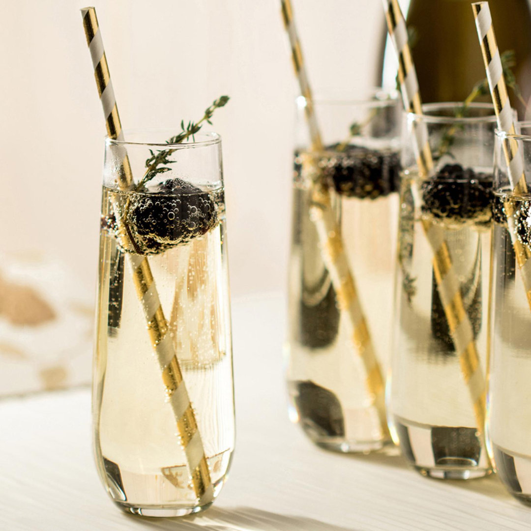 Libbey Stemless Champagne Flute Glasses, 9 Oz. (Set of 12) Libbey