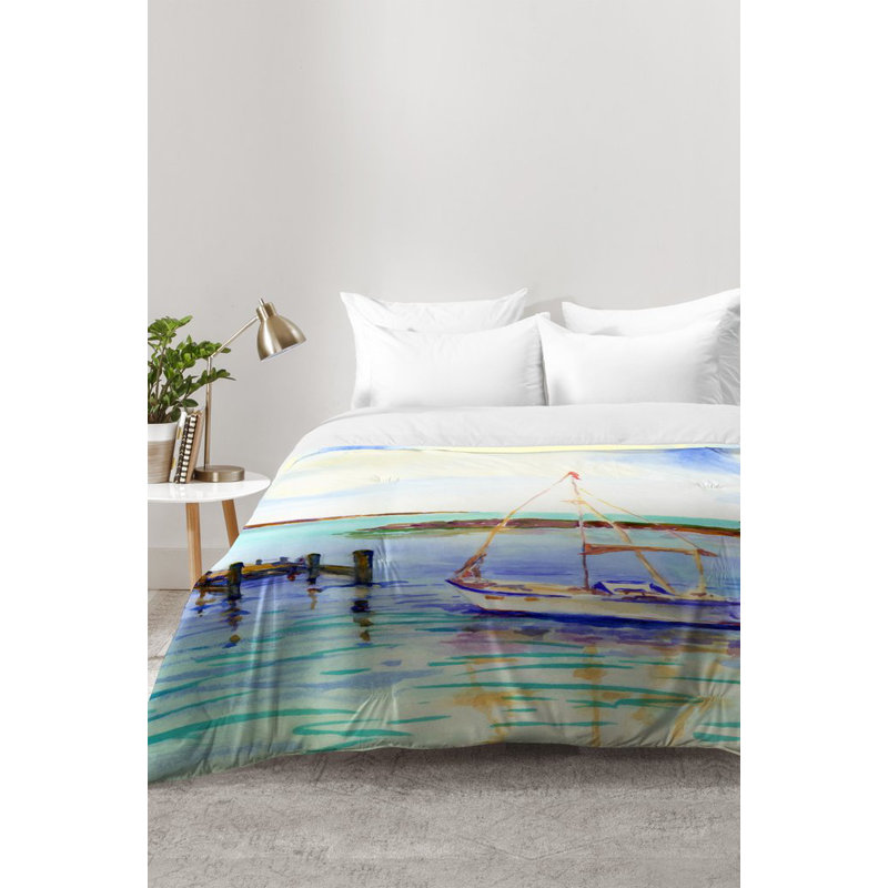 Ensemble d'édredon Laura Trevey Summer Sail, Édredon pour lit simple TG + 1 taie décorative