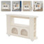 Armoire de rangement autoportante moderne à 2 niveaux blanc crème