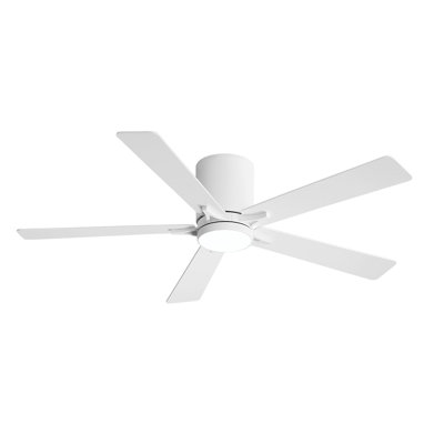 Dc Motor Indoor Flush Mount Ceiling Fan With Light Kit And Remote