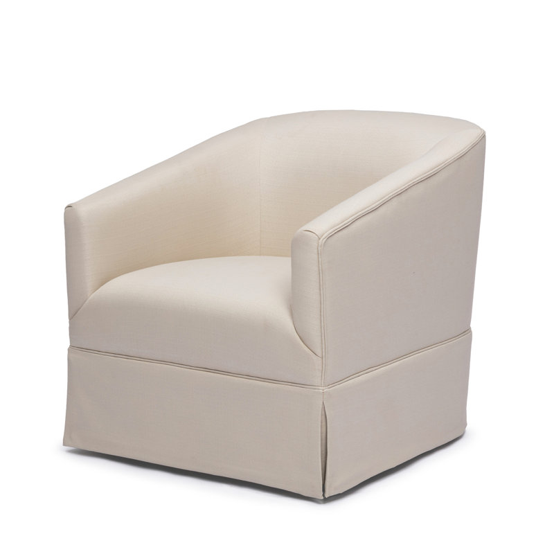 Chaise pivotante à jupe en lin Earl