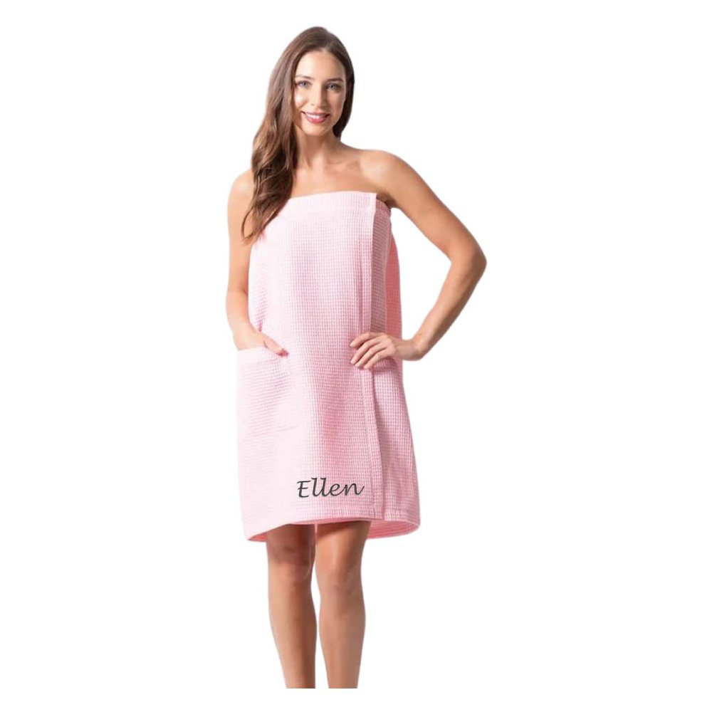 Personalized Spa Towel Wrap For Women- Soft & Absorbent Waffle Body Wrap- Custom Bath Wrap Towels With Embroidered Name Personalized Passion 