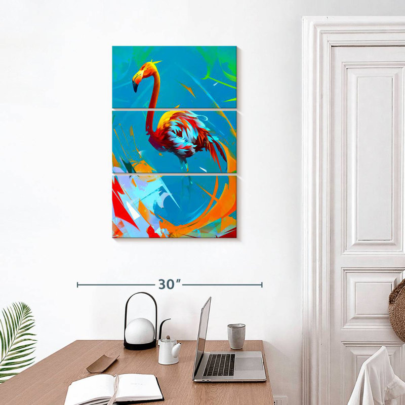 Brampt Colourful Flamingo, 32" H x 20" W