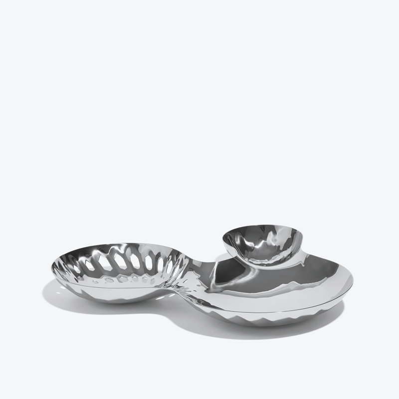 Cell Bowl, Black, Silver Stainless Steel