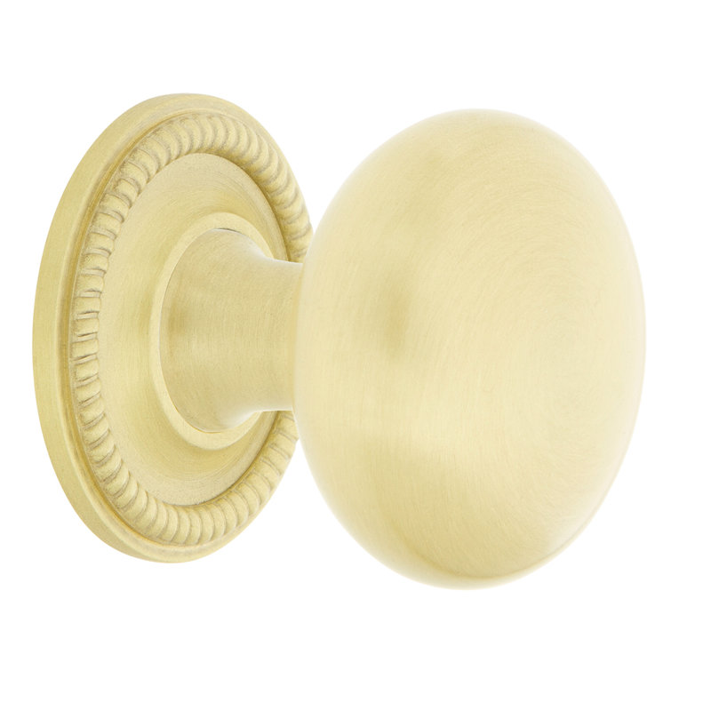 New York 1 3/8" Diameter Round Knob, Satin Brass