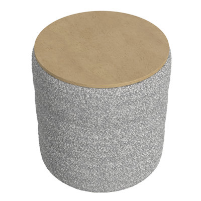 Homepop Channeled  Storage Ottoman With Tray Top