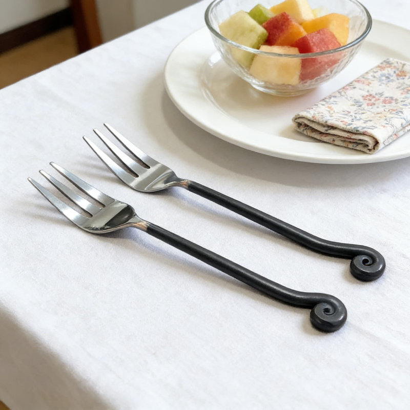 Ensemble de couverts en acier inoxydable, service pour 2 personnes (ensemble de couverts 5 pièces) | Cadeau musical de collection pour la maison, le restaurant ou les repas des Fêtes