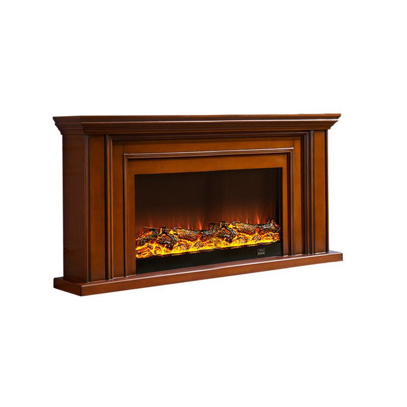 Meuble télé American Fireplace, Brun