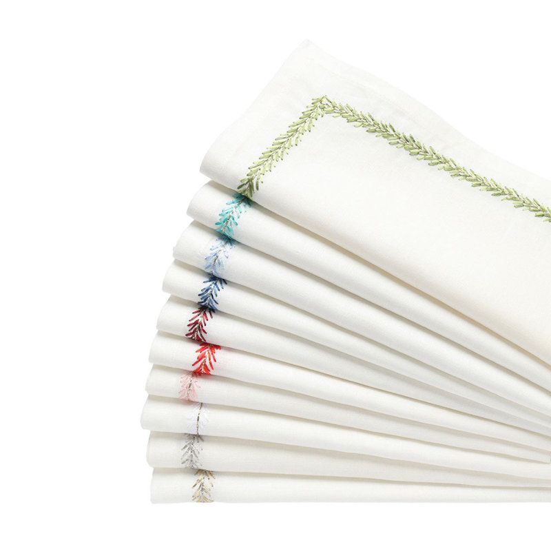 Jardin Napkin, White/Blue