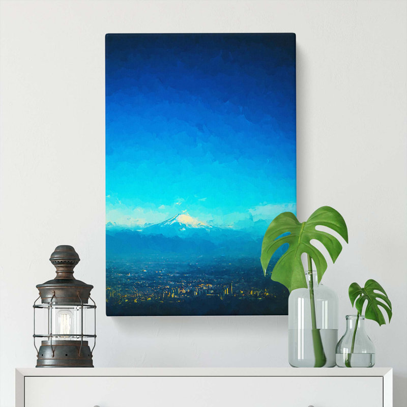 View of Mount Fuji in Abstract - Wrapped Canvas, 76cm H x 50cm W x 3cm D