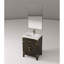 24 po De meuble-lavabo en chêne brun avec comptoir en acrylique, miroir et robinet inclus-1607153581
