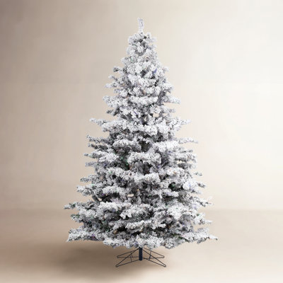 Frosted Pre-Lit Pine Christmas Tree
