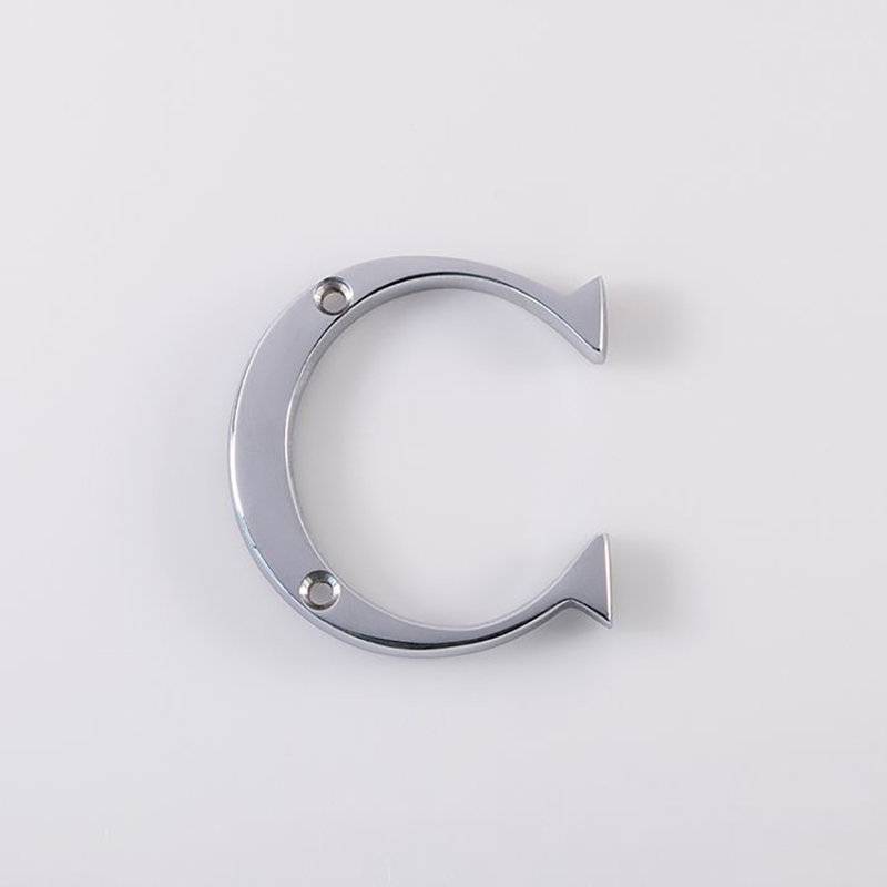 Duponta 5.2cm H Brass Door Accessory, Polished Chrome
