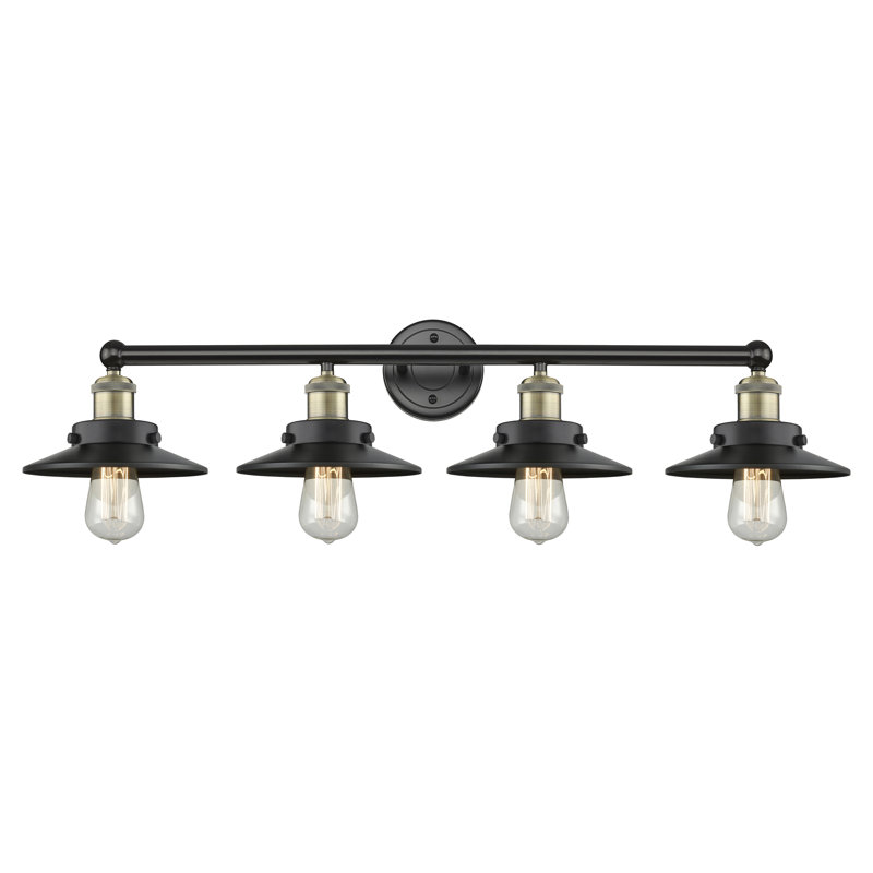 Krysia 4 - Light Dimmable Vanity Light, Matte Black, Black Antique Brass