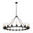 20-Light 46.06”Wagon Wheel Chandelier Black Chandelier Farmhouse Chandelier For Living room