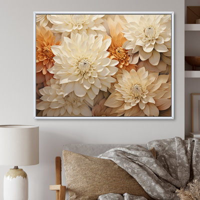 Minimalisme des mamans en fleurs en beige et or