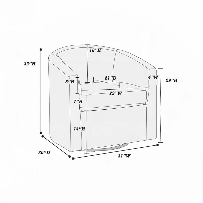 Fauteuil d'appoint pivotant en velours côtelé, Gris
