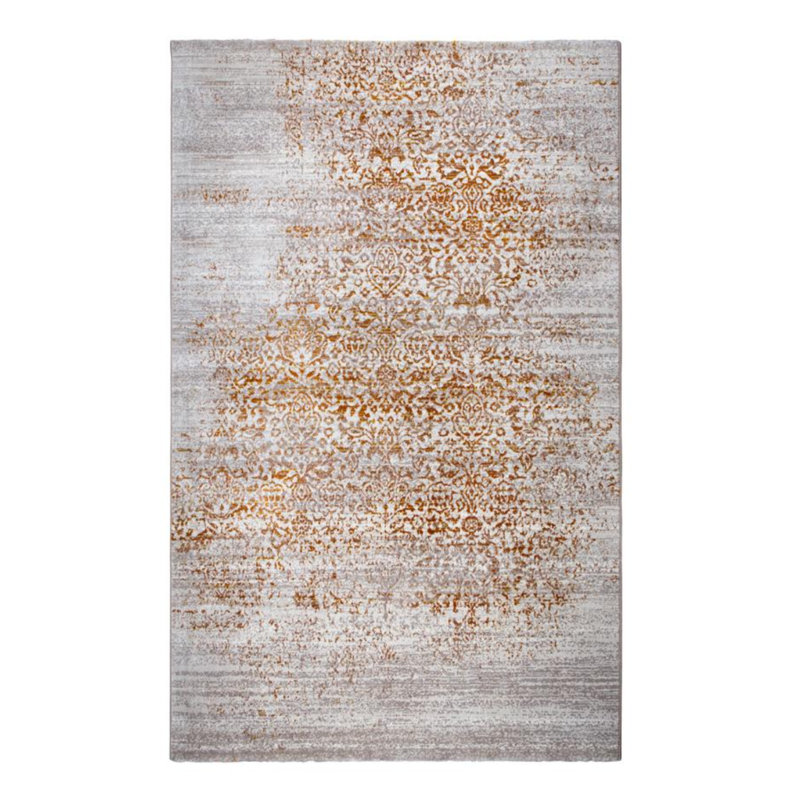 Tapis brun / gris Magic Damask, Rectangle 5 pi 3 po x 7 pi 7 po