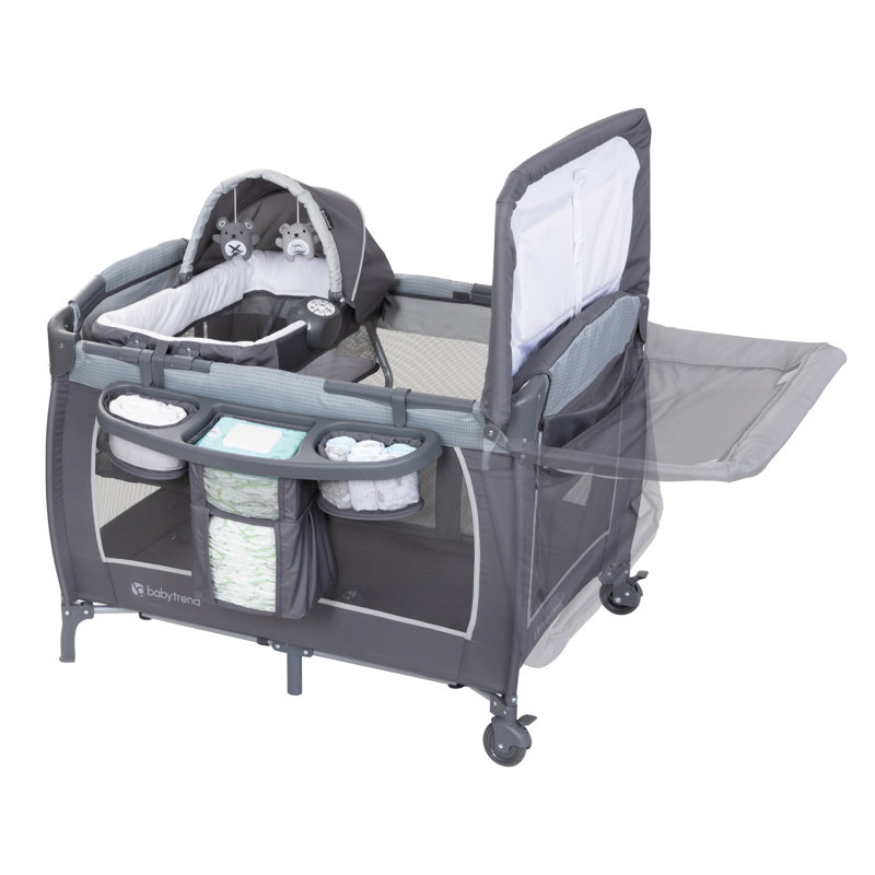 Cozy Grey Bassinet with Mattress