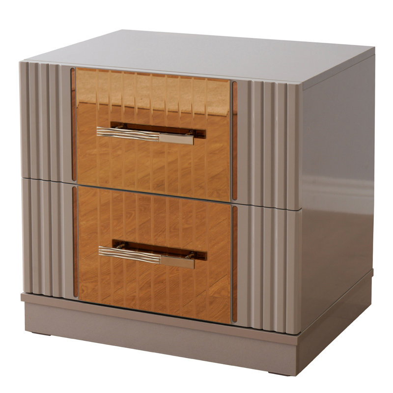 Grand sable de rivière Lorenzo 3 pièces, 3 Pcs: Bed, 2 Nightstands, Grand