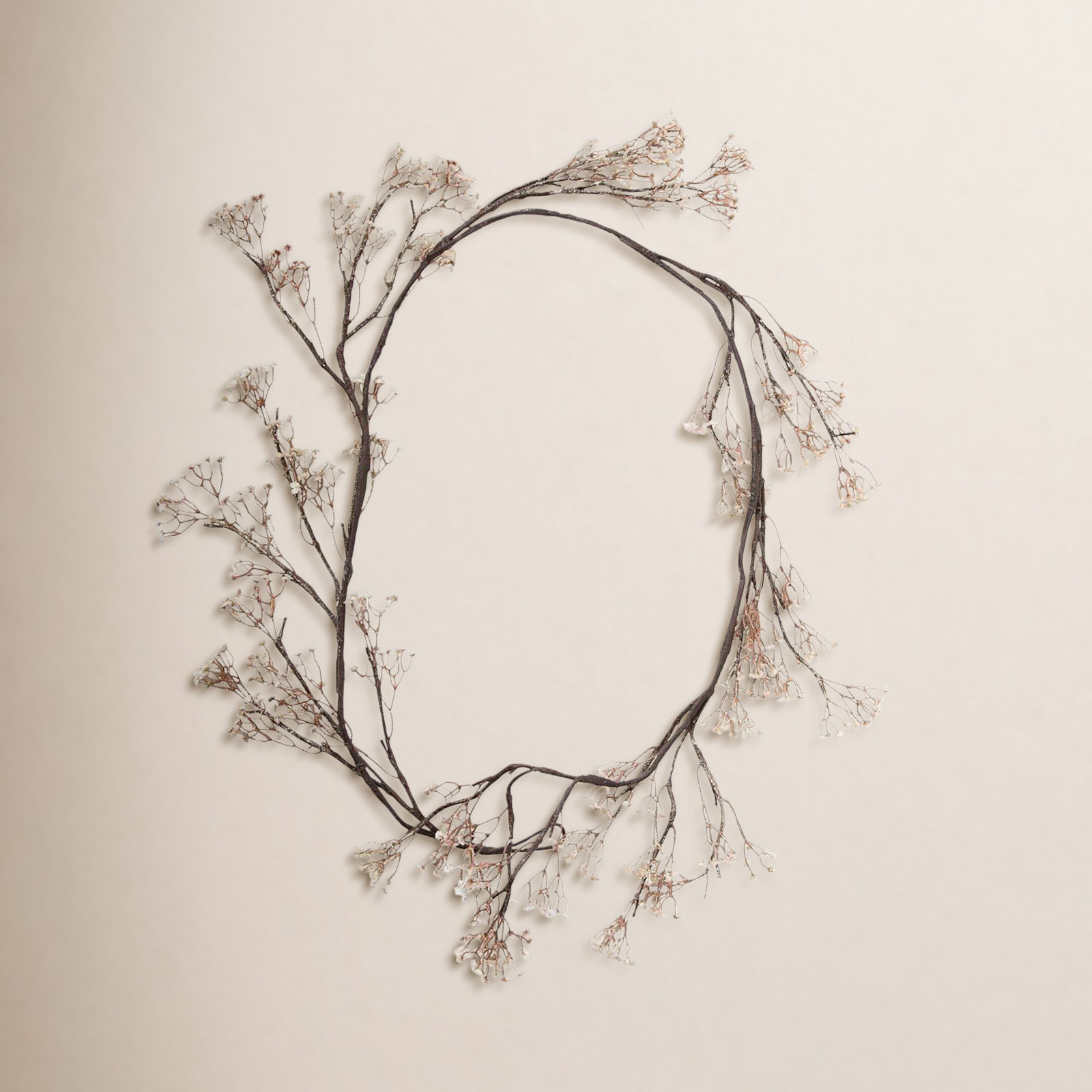 16'' in. Lighted Faux Baby's Breath Garland