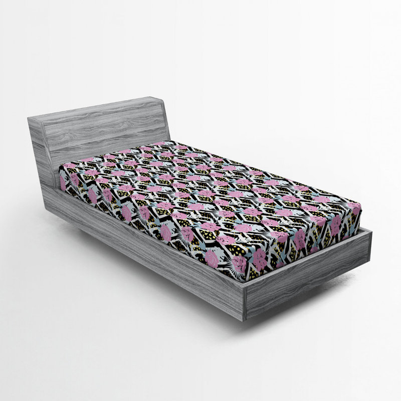 Microfiber Floral Fitted Sheet, Twin XL Fitted Sheet
