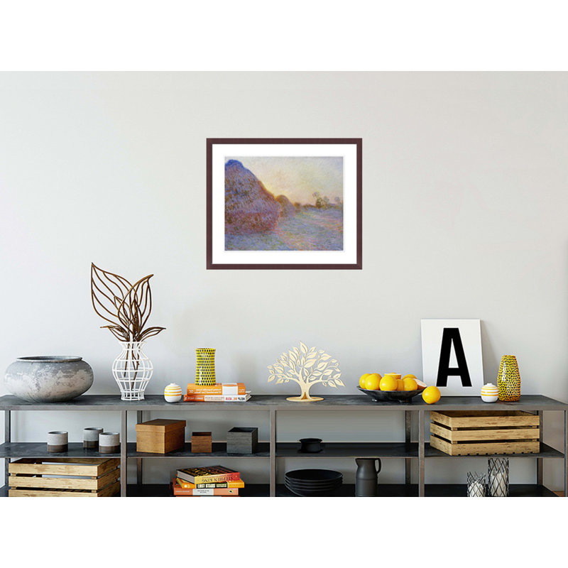Bottes de foin par Claude Monet, impression giclée encadrée, H 23,5 po x l 27,9 po