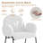 Modern Upholstered Boucle Dining Chair with Armrests and Large Seat-1684088841