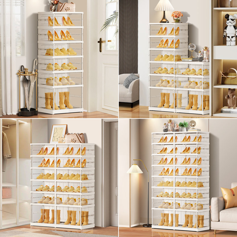 Armoire de rangement pour chaussures 6 paires, Clear