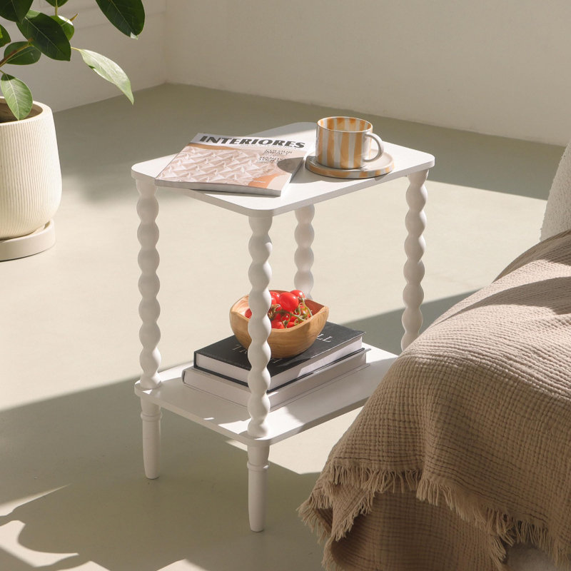 Table d'appoint simple à double couche rectangulaire