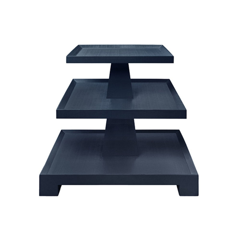 Table d'appoint colonne à trois niveaux, Marine