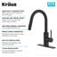 Robinet de cuisine à poignée simple Kraus Oletto-2142023153