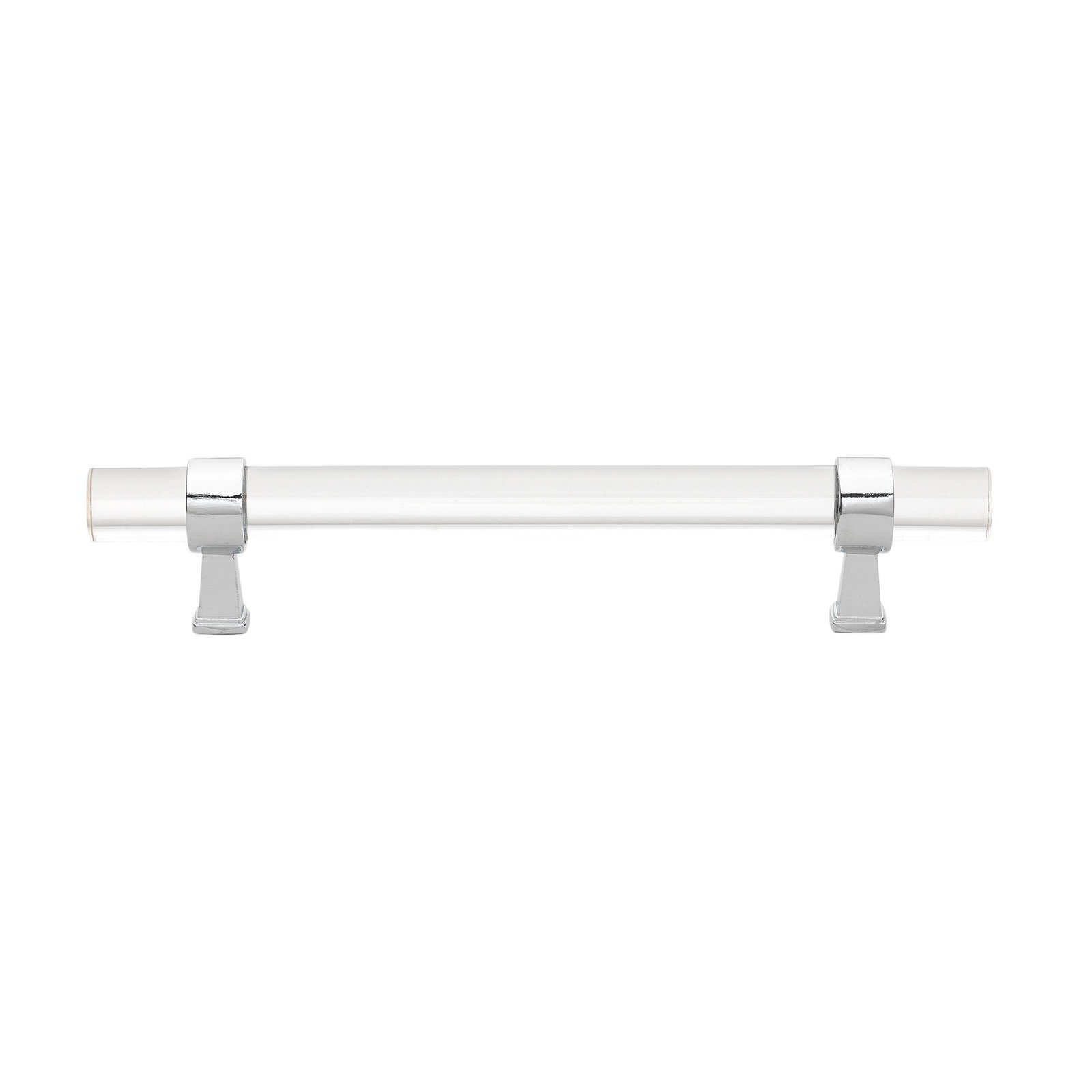 Center to Center Acrylic Bar Pull, Polished Chrome, 5.0625"