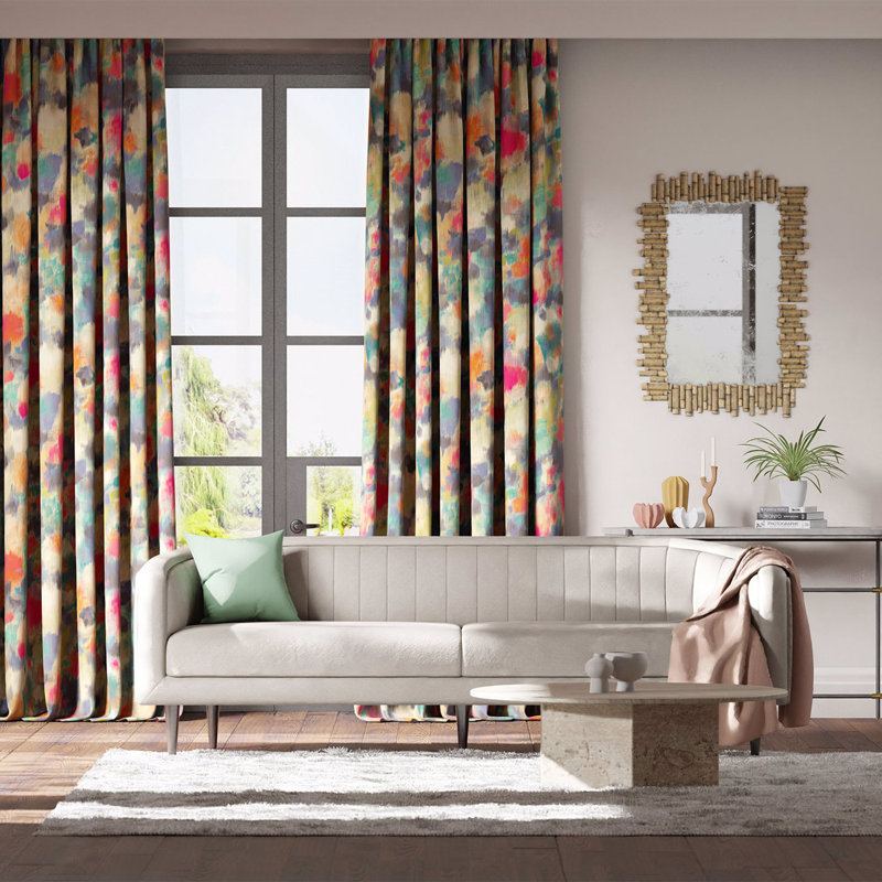 Exuberance Fabric, Teal/Fuchsia/Mandarin