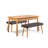 Extendable Dining Table & Bench Set (3 Pieces)-111021248