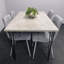 Dining Table with Hairpin Legs & 4 Velvet Chairs Set for Kitchen & Dining Room-336140936-336140943
