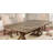 90" W Rustic Dining Table, Light Oak/Beige