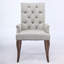 Chaise d'appoint rembourrée avec pieds courbés-120974042