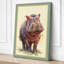 Gentle Hippopotamus Boho - Wrapped Canvas-432880403-432880415