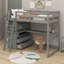 Lit mezzanine simple avec bureau et tablettes-213100093