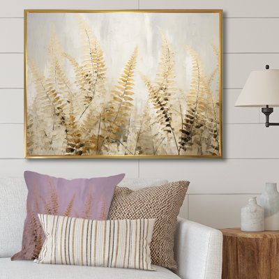 «Golden Ferns Silent Gracefulness» sur toile