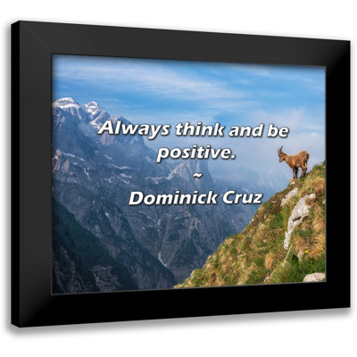 Dominick Cruz Quote: Always think and be positive.