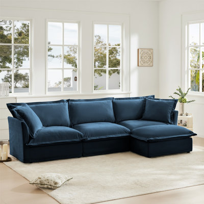 Upholstered Sofa, Ottoman